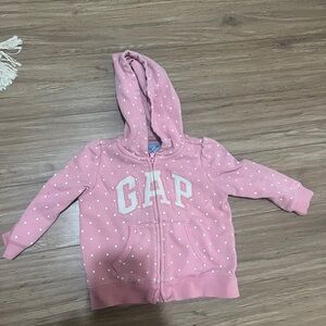 GAP Pink Zip-Up Hoodie Sweatshirt